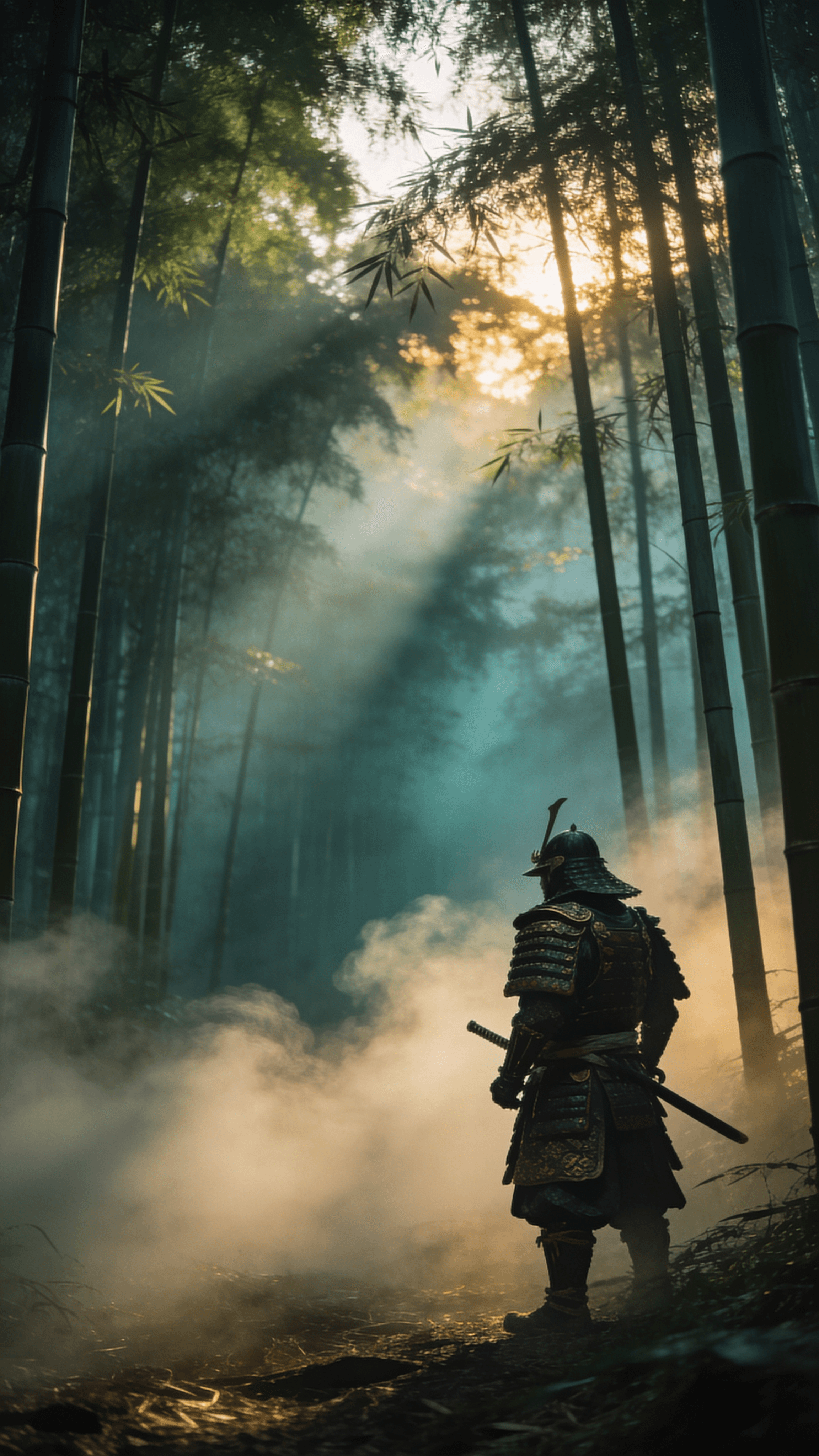 Feudal Japan — cinematic scene generated in Koliva