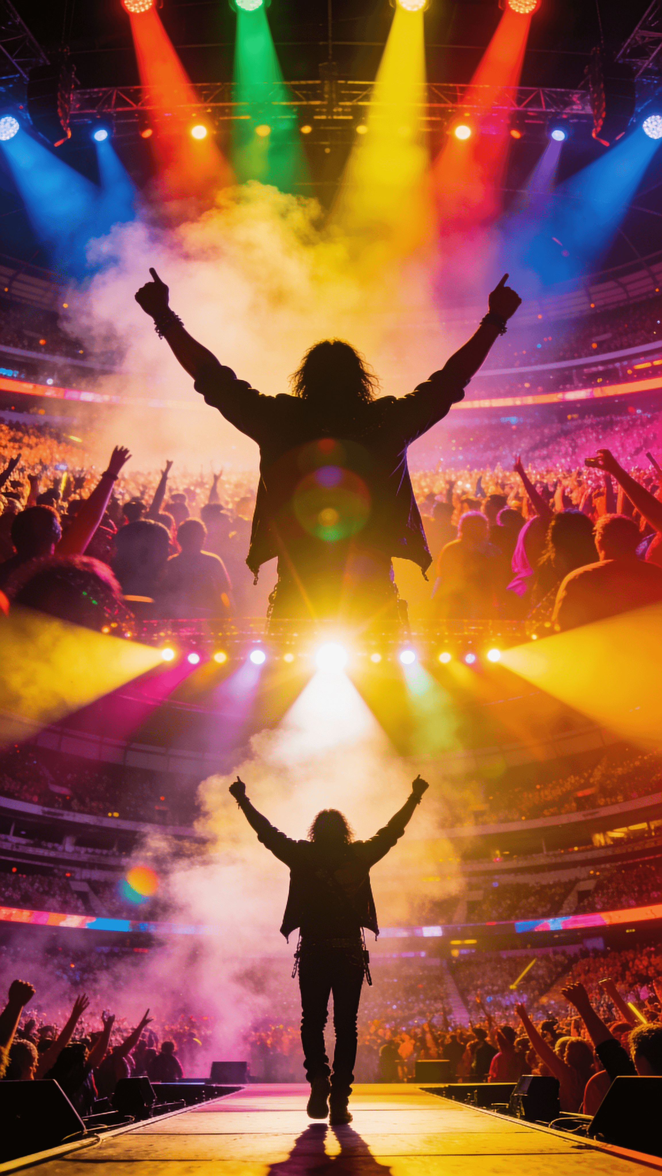 Sold-out arena — cinematic scene generated in Koliva
